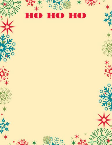 Ho Ho Ho Snowflake Letterhead Stationery 80 Sheets Great Papers