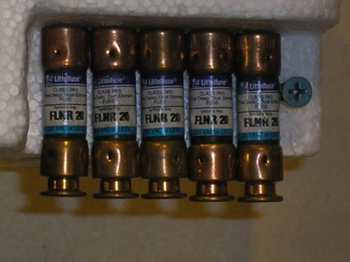 (LOT OF 5)LITTELFUSE,CLASS RK5,TIME-DELAY, FLNR 20,