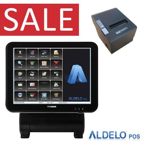 Point of sale pos system aio anyshop e2, printer set for restaurant retail for sale