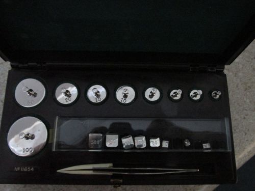 Vintage analytical calibration balance scale weight set for sale