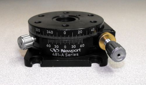 Nice newport 481-a aluminum precision rotation stage - optical grade mount for sale