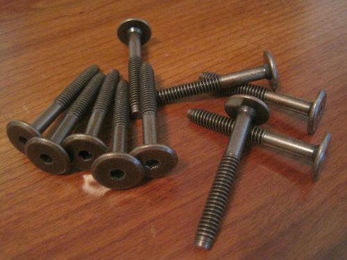 2&#034; flat head allen hex furniture bolts 1/4-20 new bronze finish 10 pack 81587 for sale