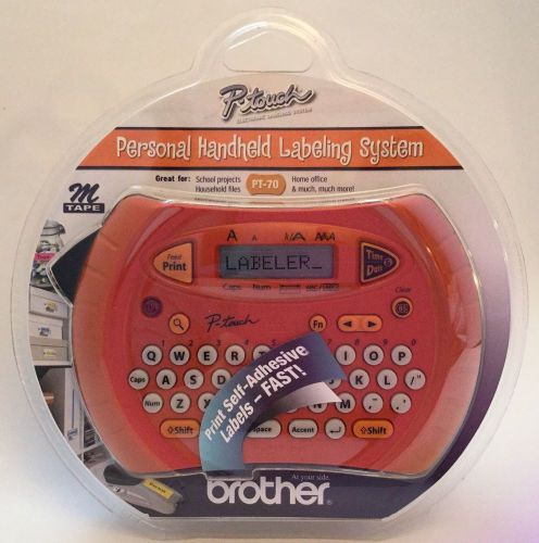Brother PT-70BM P-Touch Personal Handheld Labeling System New &amp; Factory Sealed!