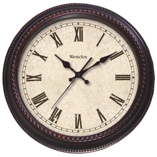 BRAND NEW - Westclox 32059 20&#034; Round Marbeled Case Finish Clock