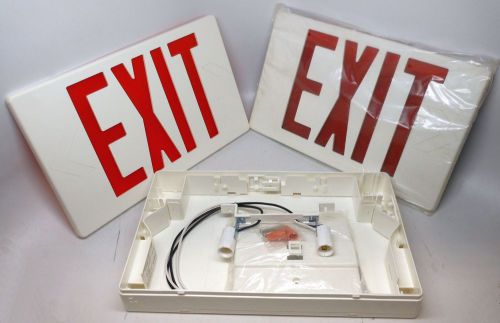 Sure-lites red/green emergency exit incandescent thermoplastic sign #incx20rgwh for sale
