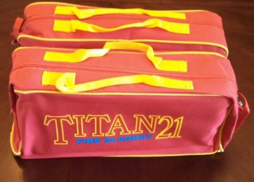 TITAN 21 NO FLAME Fire Blanket with Storage Case - 48&#034;x72&#034;  - 2 Pack - SALEPRICE