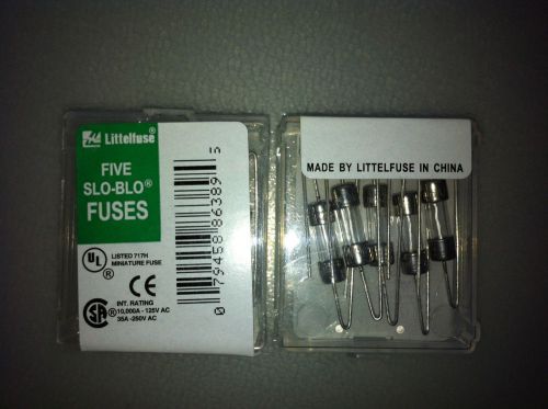 Lot of 2 littelfuse 0.750a 250v lf-230.750 2 ag slo-blo fuses 5-pack 0230.750vxw for sale