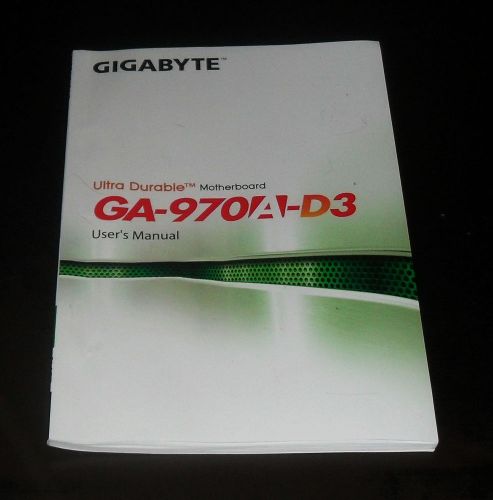 Users Product Manual ONLY for GIGABYTE GA970A-UD3 AM3+/ATX Motherboard