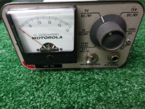 Motorola DC/RF Alignment Meter TEK 7A VINTAGE Radio/Electronics Test Equip #M