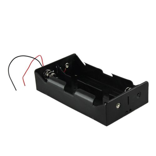 Battery Box Clip Holder Case Box For 2 x D 6V Batteries W/ 6&#034; Wire Lead