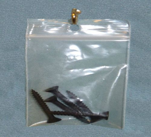 500 10 x 12 Hang Hole Plastic Pharmacy Ziplock Bags Reclosable 2 Mil