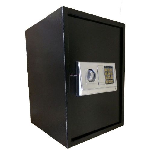 Digital Money Electronic Warning Security Safe Lock Box Home Office Black