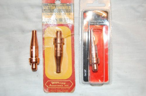 Three victor style acetylene cutting tip 0-3-101 for sale