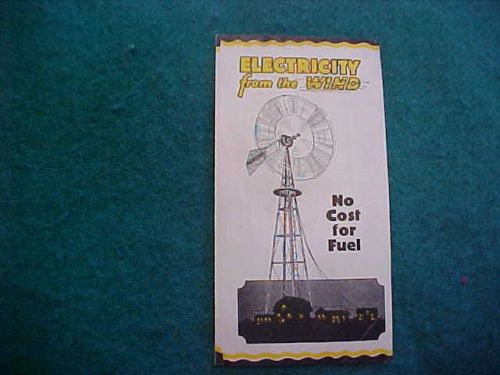 Original 1923 Perkins Windmill Advertzing Literature  Parts List &amp; More