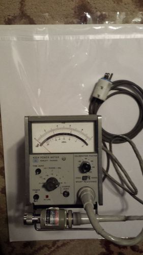 HP / Keysight 432A Analog Power Meter with 8478B Sensor &amp; Cable 10MHz-18GHz