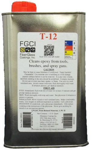 T-12 epoxy solvent, 1 quart 129213 for sale