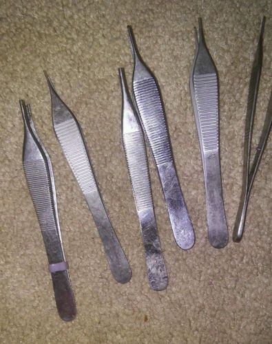 MILTEX &amp; JARIT MIXED LOT OF 6 Adson Tissue Forceps
