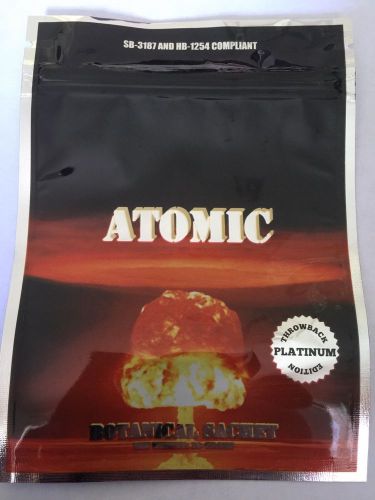 100 atomic 10g empty** mylar ziplock bags (good for crafts incense jewelry) for sale