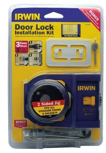 Irwin tools 3111001 carbon door lock installation kit 3111001 for sale
