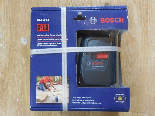 Bosch GLL3-15 Professional Three Line Laser with Layout Beam - NEW s