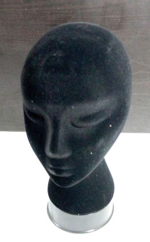 13&#034; black velvet IMAN Luxury Styling S Female Mannequin Head For Hats Wigs