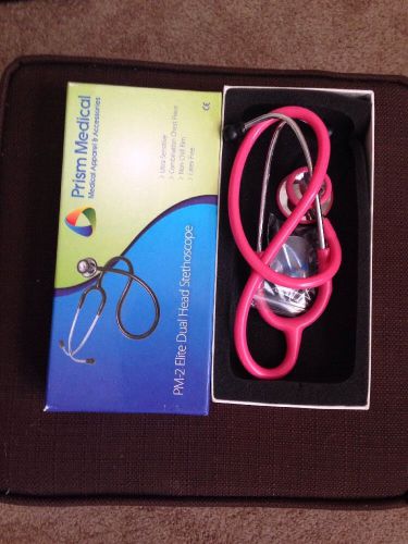 Brand New In Box. Prism Medical Pm-2 Dual Head Stethoscope HOT PINK