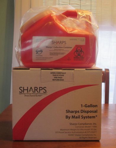 New sharps container 1 gallon free disposal by mail system model 11000 for sale