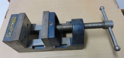 STANLEY No. 993A MACHINIST&#039;S / DRILL PRESS VISE - 3&#034; JAWS; OPENS TO TO 3&#034;