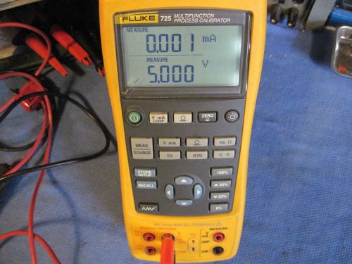 Fluke 725 Multifunction Process Calibrator - Working -Just serviced!!  NEW Leads