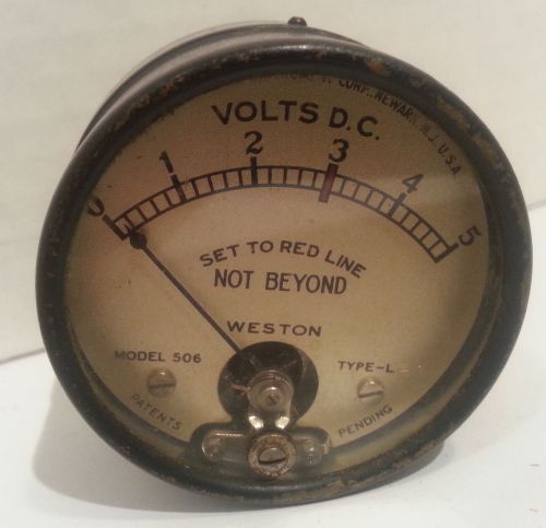 WORKING Vintage Weston Model 506 DC Voltmeter Type L21