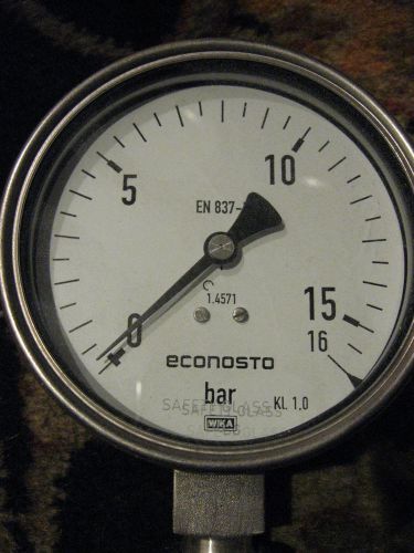 Wika  Econosto Pressure Gauge 0-16 Bar