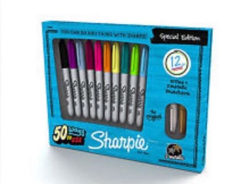 Sharpie Fine Point Permanent Markers - Special Edition 10 Colors + 2 Metallic