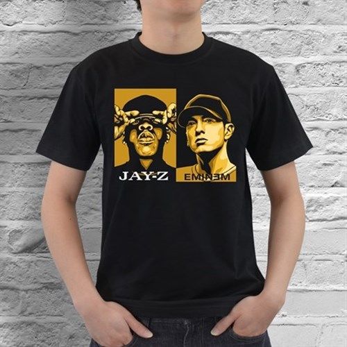 New jay z and eminem mens black t-shirt size s, m, l, xl, xxl, xxxl for sale