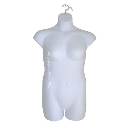 White Female Plus Size Dress Mannequin Form Manikin Great To Display 1x-2x Sizes