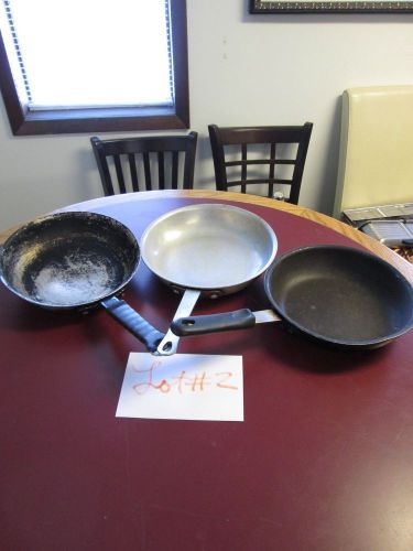 COMMERCIAL COOKWARE - LOT OF 3 - SAUTE PANS - NO RESERVE - GREAT