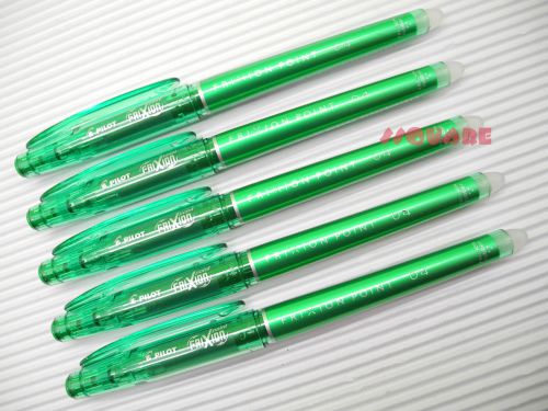 10 x Pilot FriXion 0.4mm Extra Fine Erasable Needle Tip Rollerball Pen, Green