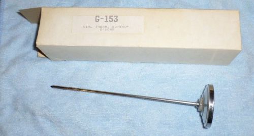Forney dial thermometer 50-500f 8&#034; long -used -Free 1st Class Shipping