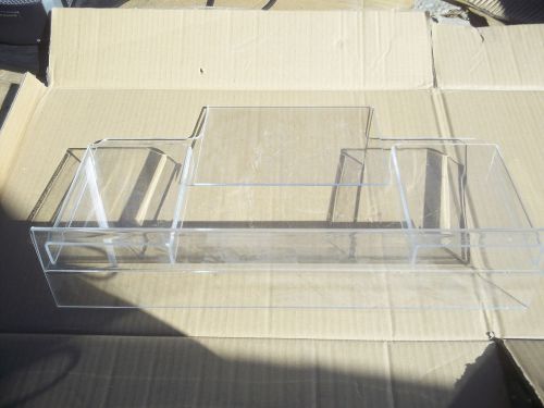 PLASTIC DISPLAY CASE 2 SLOT PLASTIC PAMPLETT DISPLAY DIVEDER DISPLAY CASE PLASTI