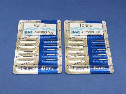 Dental Lab Diamond Burs Inverted Cone SI-S46 FG Kit /2 Pack 20 Pcs TORINO