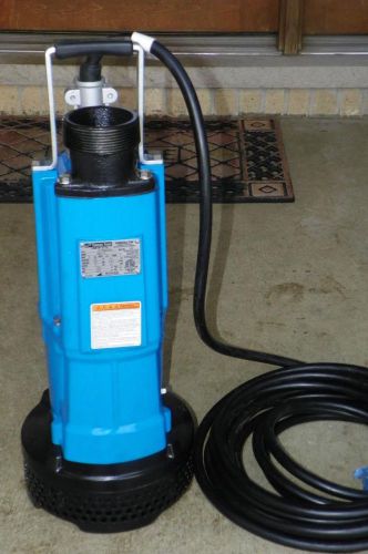 Tsurumi nk2-15 3&#034; dewatering submersible pump 2hp 110 v fast ship construction for sale
