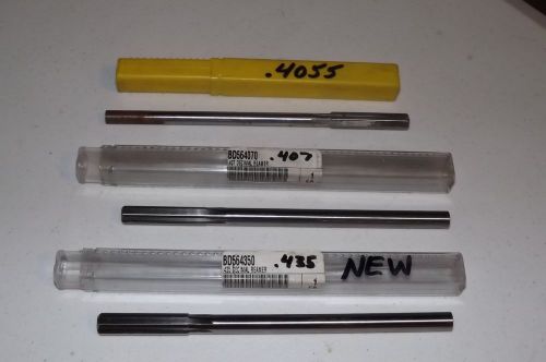 Lot of (3) decimal chucking reamers hss usa ..4055 .407 .435 for sale