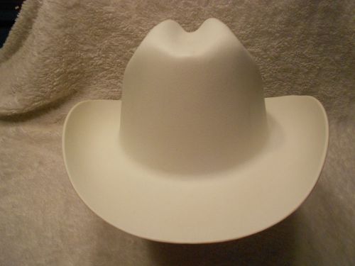 NEW WHITE COWBOY WESTERN HARD HAT &#034;WESTERN OUTLAW&#034;