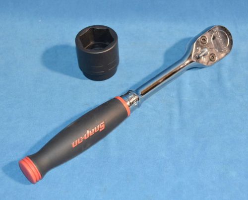 Snap on tools sh80a 1/2&#034; dr ratchet wrench im460 1-7/16&#034; industrial socket for sale