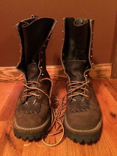 Drew Wildland Fire Boots Brown Size 6D Rough Out  In Excellent Condition