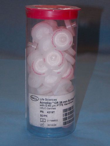 Pall acrodisc cr 26mm syringe filter w/0.45um ptfe membrane 4219t 50 pack for sale