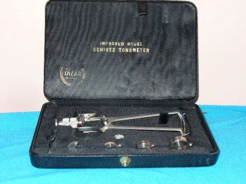 June 14th,1954 Sklar Schiotz Jewel Tonometer Case &amp; Paperwork Specification No 3