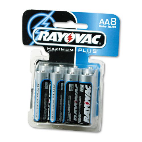 Alkaline Batteries, AA, 8/Pack
