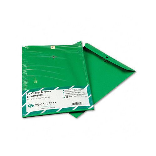 Quality Park Products Fashion Color Clasp Envelope, 9 X 12, 28Lb, 10/Pack