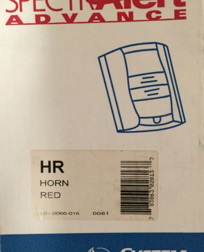 NEW SYSTEM SENSOR HR HORN RED . ship the same business day priority mail