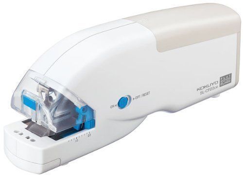 Kokuyo electric stapler compact cordless light gray sl-cf20lm new from japan for sale